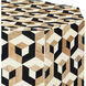 Geo 22 X 13.25 inch Natural and White and Black Accent Table