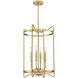 Kent 4 Light 16 inch Warm Brass Pendant Ceiling Light, Essentials