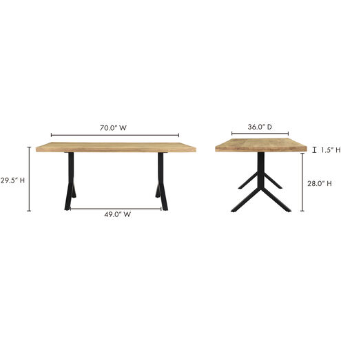 Trix 70 X 36 inch Natural Dining Table