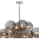 Shine 17 Light 33.75 inch Polished Nickel Chandelier Ceiling Light in Smoke Glass