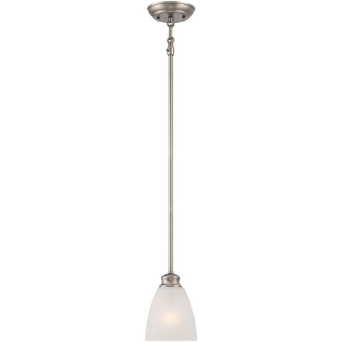 Haven 1 Light 4.75 inch Satin Pewter with White Mini Pendant Ceiling Light