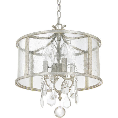 Dudley 4 Light 15 inch Antique Silver Pendant Ceiling Light