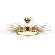 Suzanne Kasler Soleil LED 44.5 inch Hand-Rubbed Antique Brass Semi-Flush Mount Ceiling Light