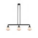Franklin Restoration Olean LED 39 inch Matte Black Island Light Ceiling Light in Matte White Glass, Franklin Restoration
