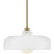 Maisie 1 Light 15 inch Lacquered Brass Pendant Ceiling Light in Cased Opal
