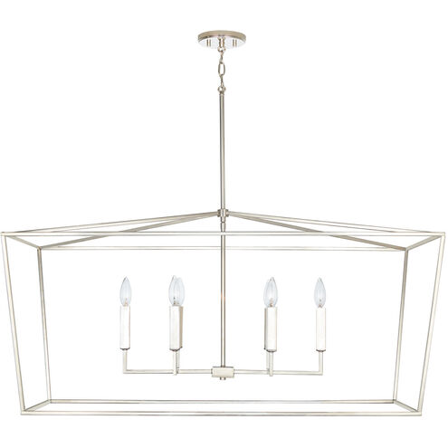 Thea 6 Light 42 inch Polished Nickel Island Ceiling Light