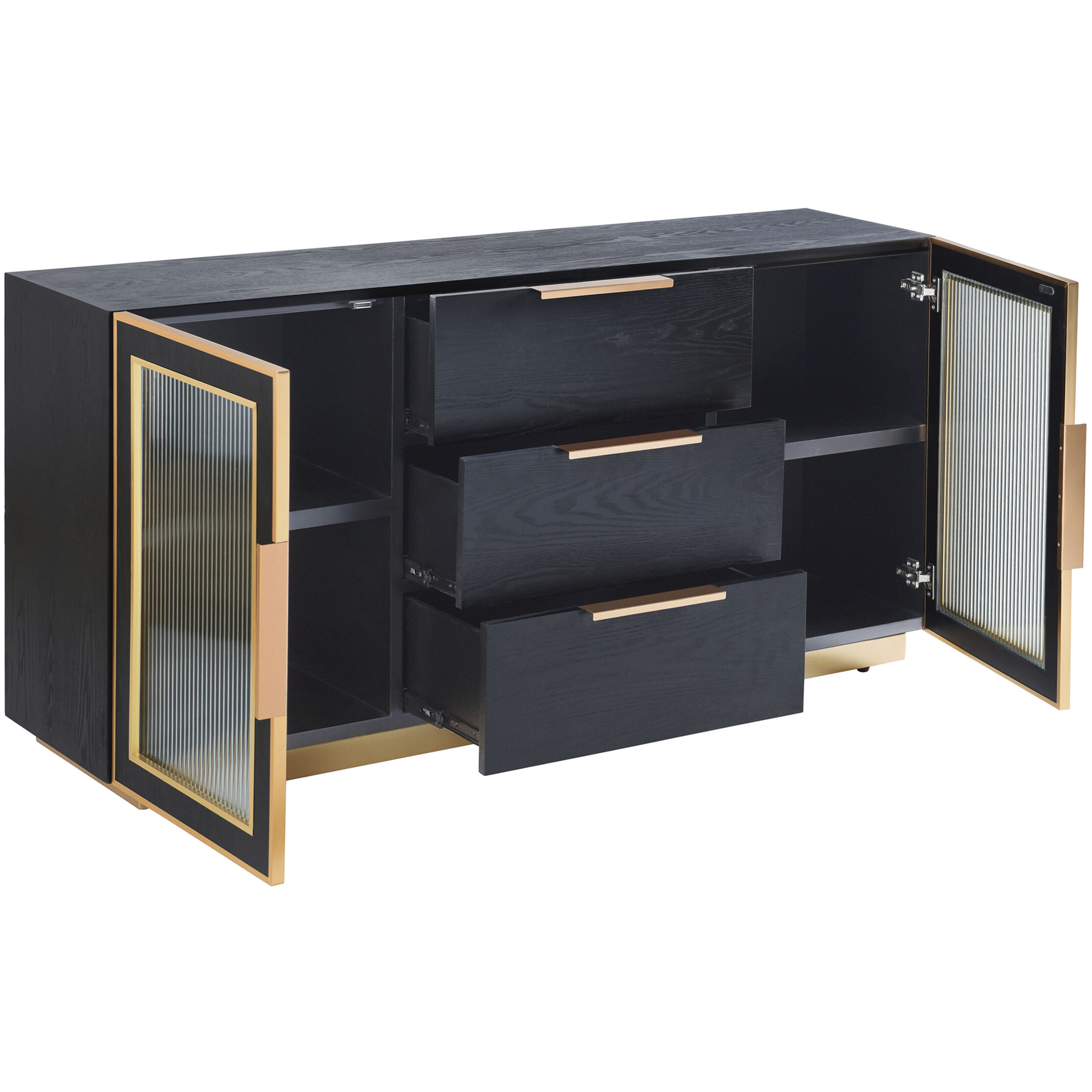 Aurelia 60 X 15.7 inch Ebony and Gold Sideboard