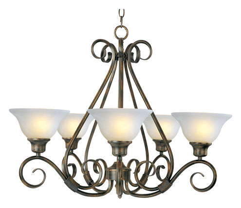 Pacific 5 Light 29 inch Kentucky Bronze Single-Tier Chandelier Ceiling Light