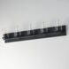 Lateral 5 Light 36 inch Black Bath Vanity Wall Light in Clear