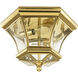 Monterey/Georgetown 2 Light 11 inch Polished Brass Outdoor Ceiling Mount