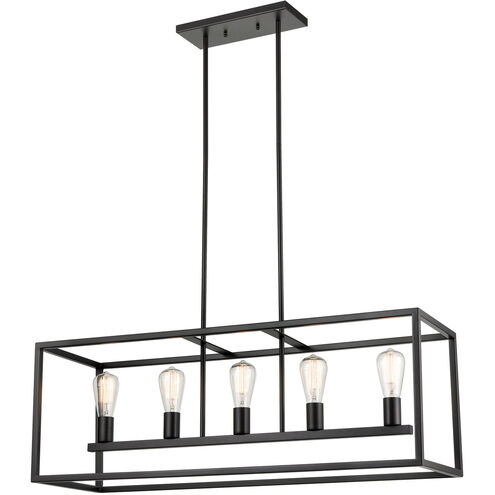 Williamsport 5 Light 37 inch Oil Rubbed Bronze Linear Chandelier Ceiling Light