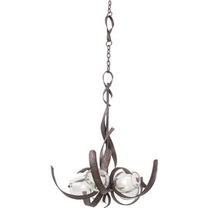 Solana LED 28 inch Oxidized Copper Chandelier Ceiling Light