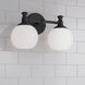 Orlisse 2 Light 14.75 inch Matte Black Bathroom Vanity Light Wall Light