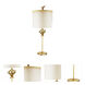 Trellis 31 inch 60.00 watt Putty With Silver Leaf Orb Element Table Lamp Portable Light, Flambeau