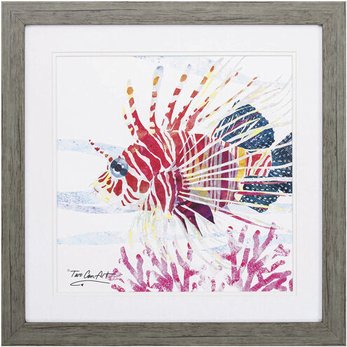 Sea Creature Yellow and Green and Red Framed Art