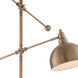 Cupola 59 inch 100.00 watt Brushed Brass Floor Lamp Portable Light