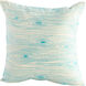 Ella 18 X 18 inch Turquoise/White Pillow Cover