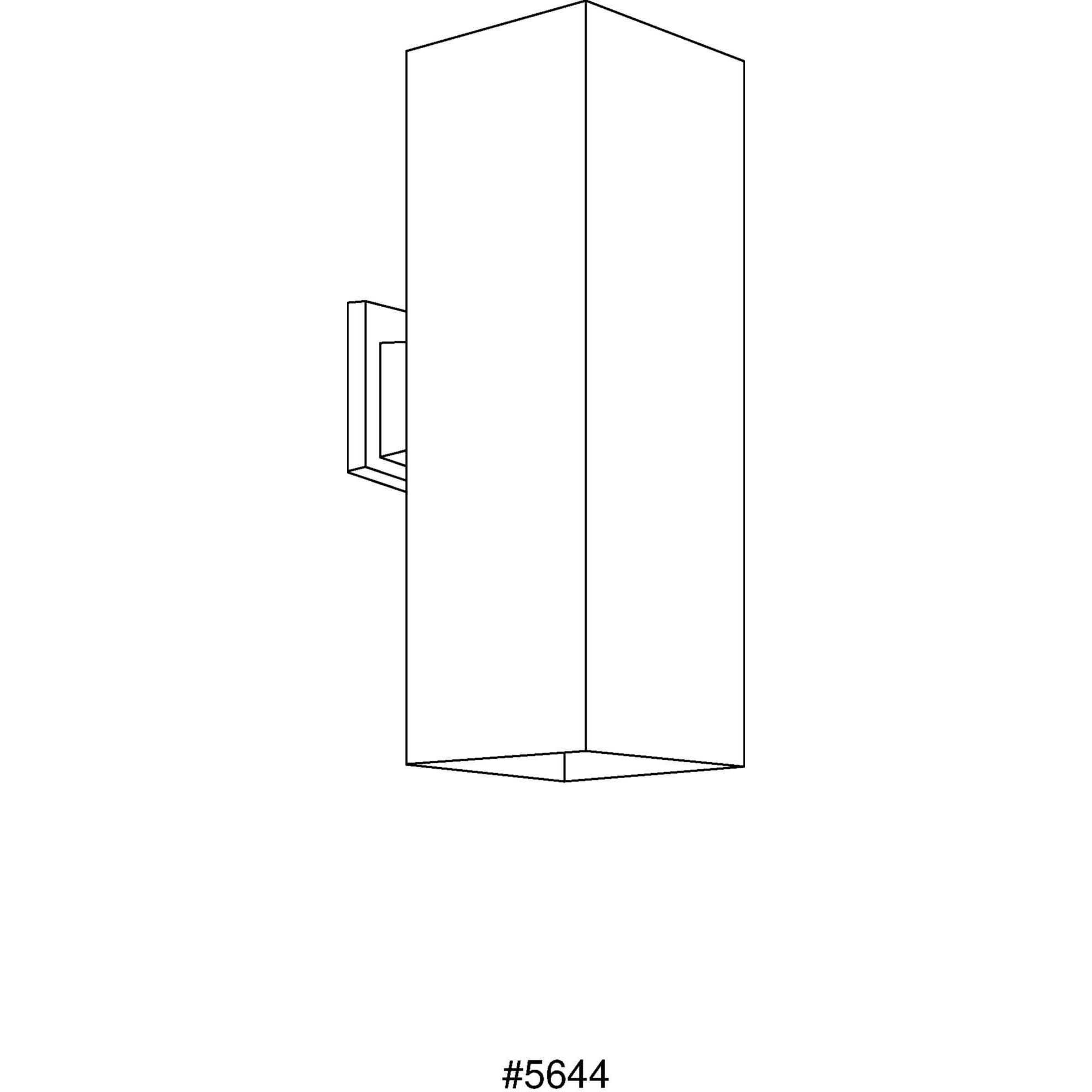 LED Square Cylinder Outdoor Wall Mount in Metallic Grey, LED Lamping, Progress LED