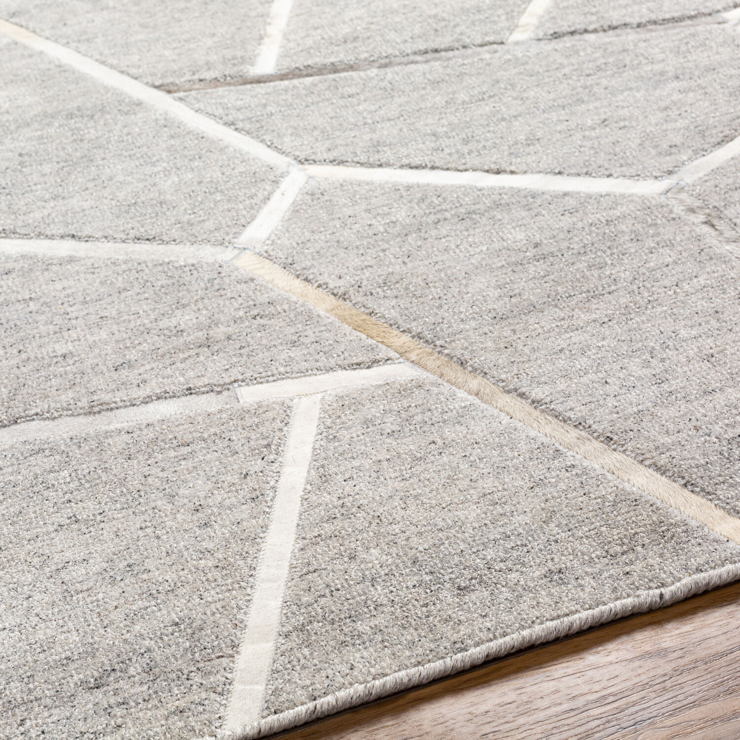 Eloquent 90 X 60 inch Medium Gray Rug, Rectangle