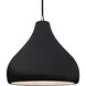 Radiance LED 13.5 inch Gloss Black and Matte White and Brushed Nickel Pendant Ceiling Light