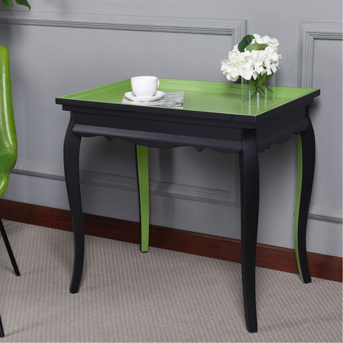 Dann Foley 28 X 27 inch Black and Lime Green End Table