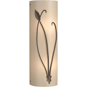Forged Leaf and Stem 2 Light 5.5 inch White Sconce Wall Light