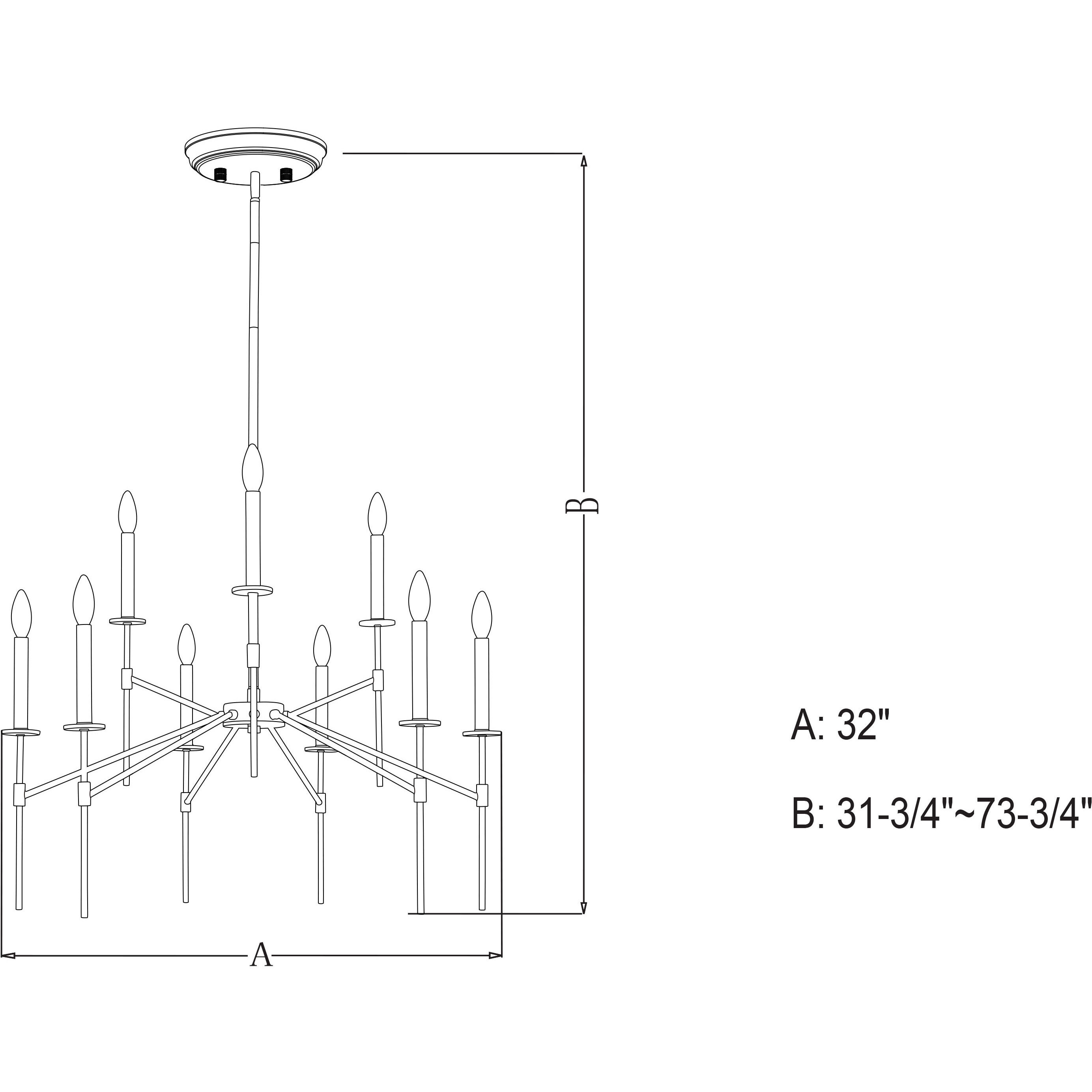Kedzie LED 32 inch Polished Nickel Chandelier Ceiling Light