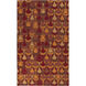 Voyages 36 X 24 inch Dark Red, Bright Orange, Dark Brown Rug