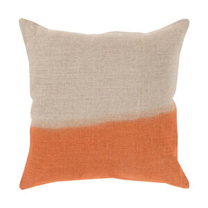 Long Beach 18 X 18 inch Khaki/Burnt Orange Pillow Cover