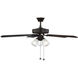 Transitional 52 inch Oil Rubbed Bronze with Chestnut and Grey Weathered Oak Blades Ceiling Fan