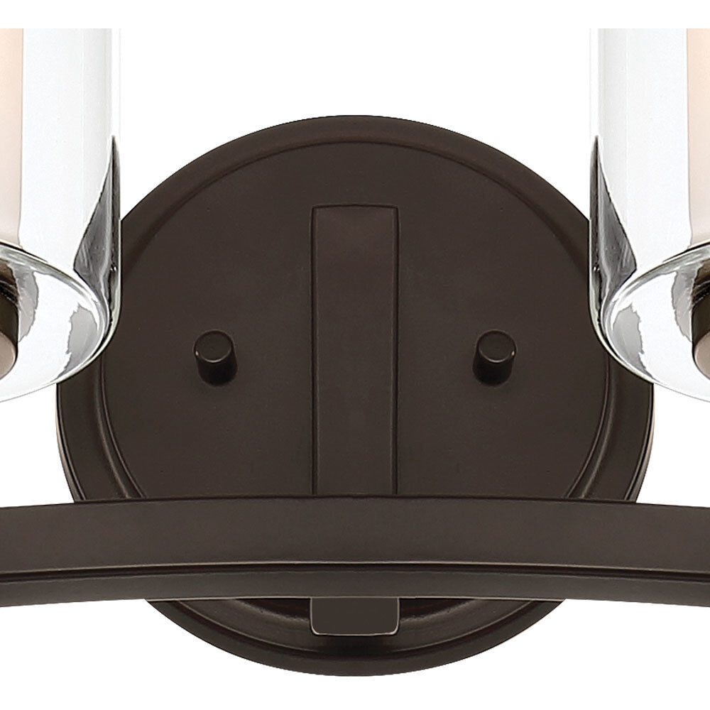 Studio 5 2 Light 16 inch Painted Bronze/Natural Brush Bath Light Wall Light