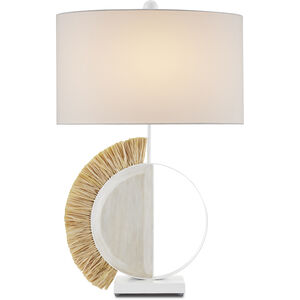Seychelles 30 inch Sandstone/White/Raffia Table Lamp Portable Light