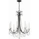 Karrington 8 Light 26 inch Matte Black Chandelier Ceiling Light