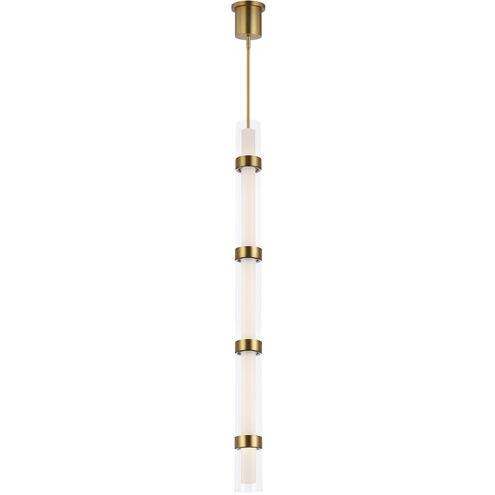 Sean Lavin Wit LED 3.9 inch Aged Brass Pendant Ceiling Light in 5 Glass, Integrated LED