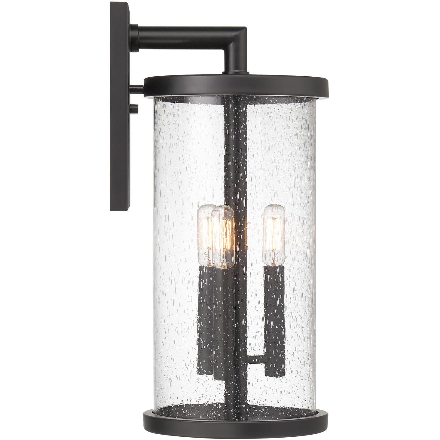 Otto 3 Light 18.75 inch Matte Black Exterior Wall Lantern