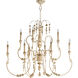Salento 9 Light 40.5 inch Persian White Chandelier Ceiling Light