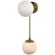 Duo LED 6 inch Brushed Brass Sconce Wall Light