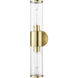 Banca 2 Light 4 inch Antique Brass ADA Vanity Sconce Wall Light