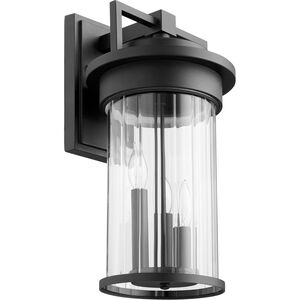 Dimas 3 Light 16 inch Noir Outdoor Wall Lantern