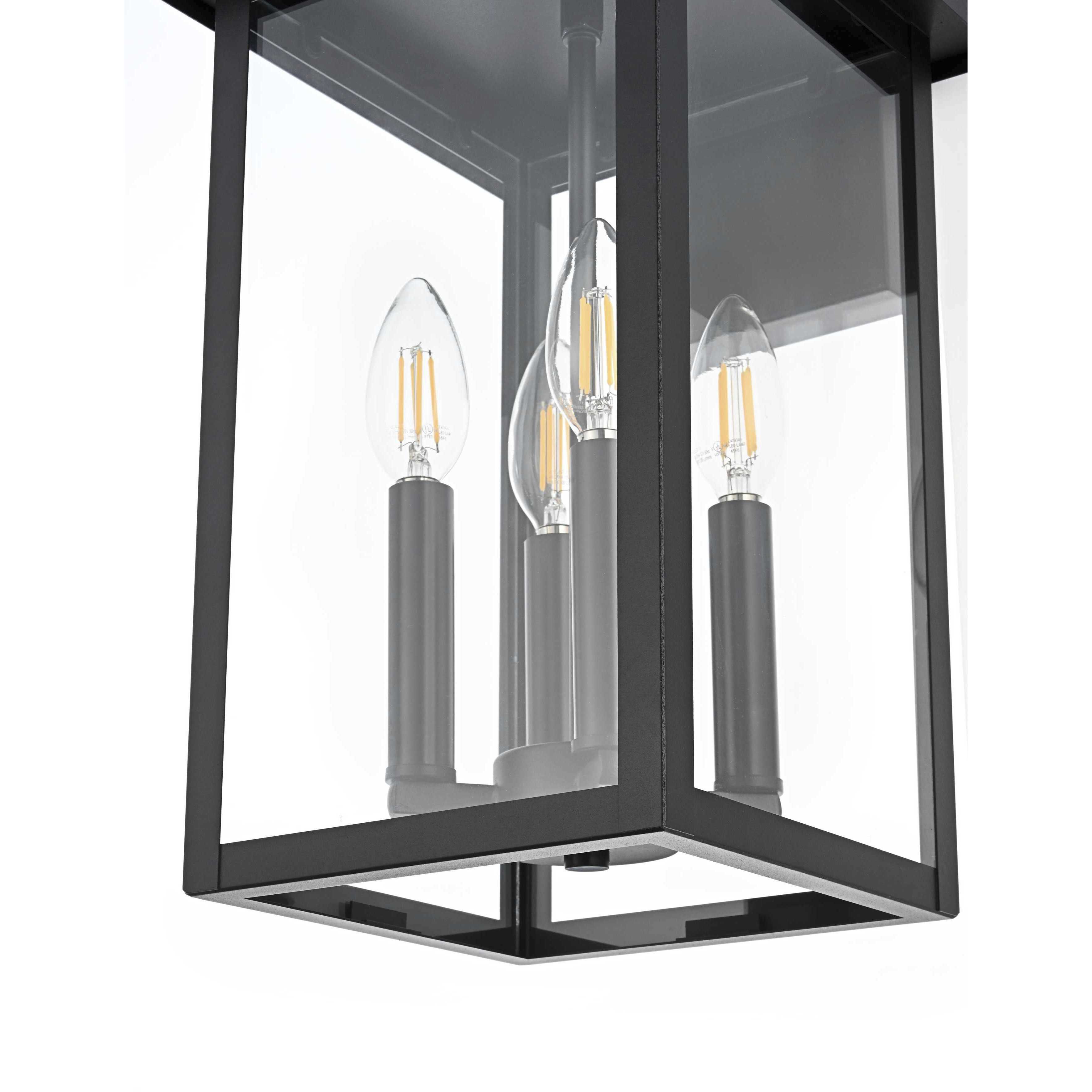 Sheridan 4 Light 17 inch Black Outdoor Wall Sconce