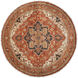 Zeus 96 inch Brick Red Rug in 8 Ft Round, Round