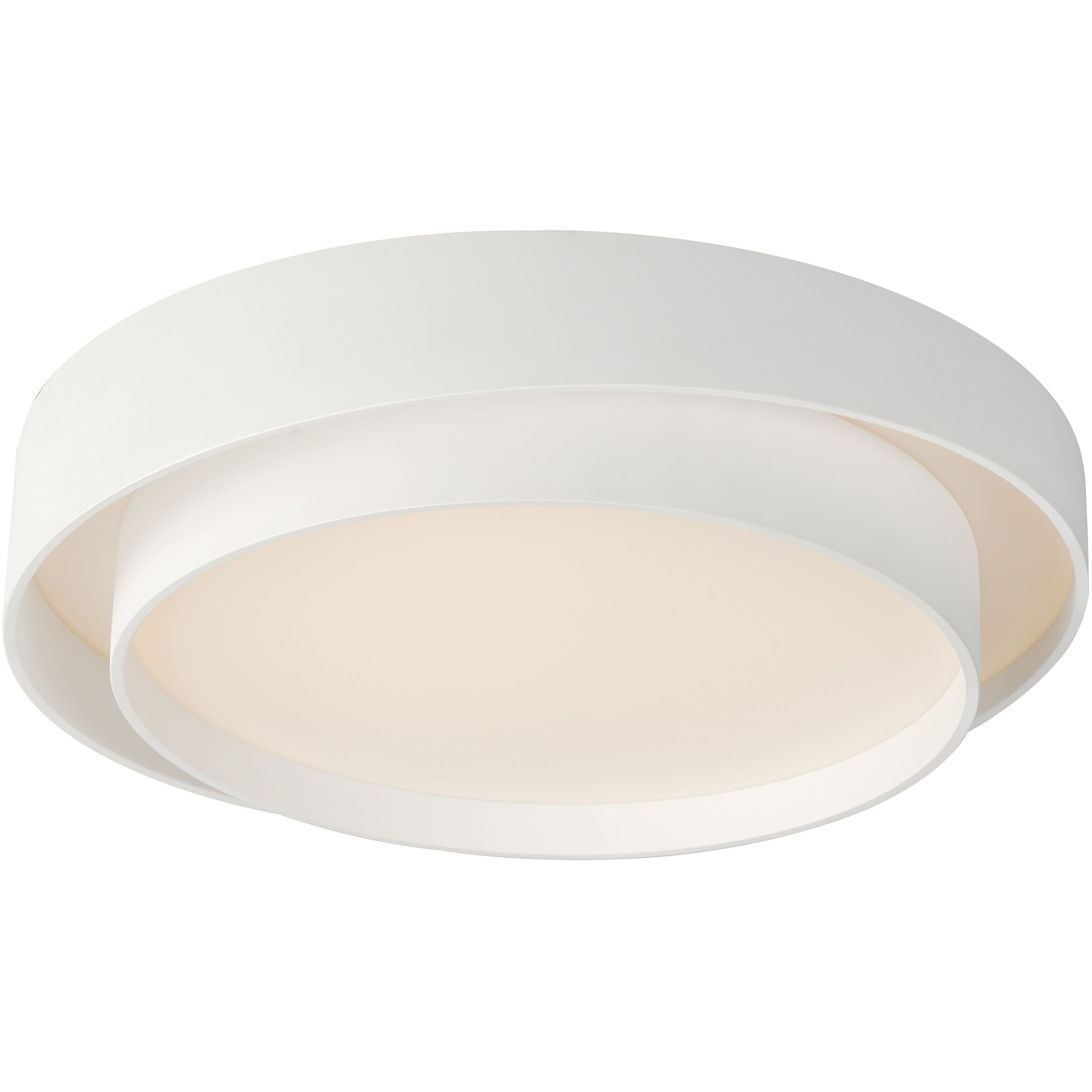 Ziggurat LED 24 inch White Flush Mount Ceiling Light