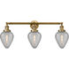 Franklin Restoration Geneseo 3 Light 32 inch Brushed Brass Bath Vanity Light Wall Light, Franklin Restoration