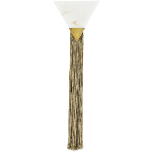 Riri 1 Light 11 inch White and Antique Brass ADA Sconce Wall Light