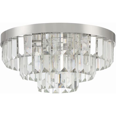 Hayes 8 Light 18 inch Polished Nickel Flush/Semi Flush Ceiling Light