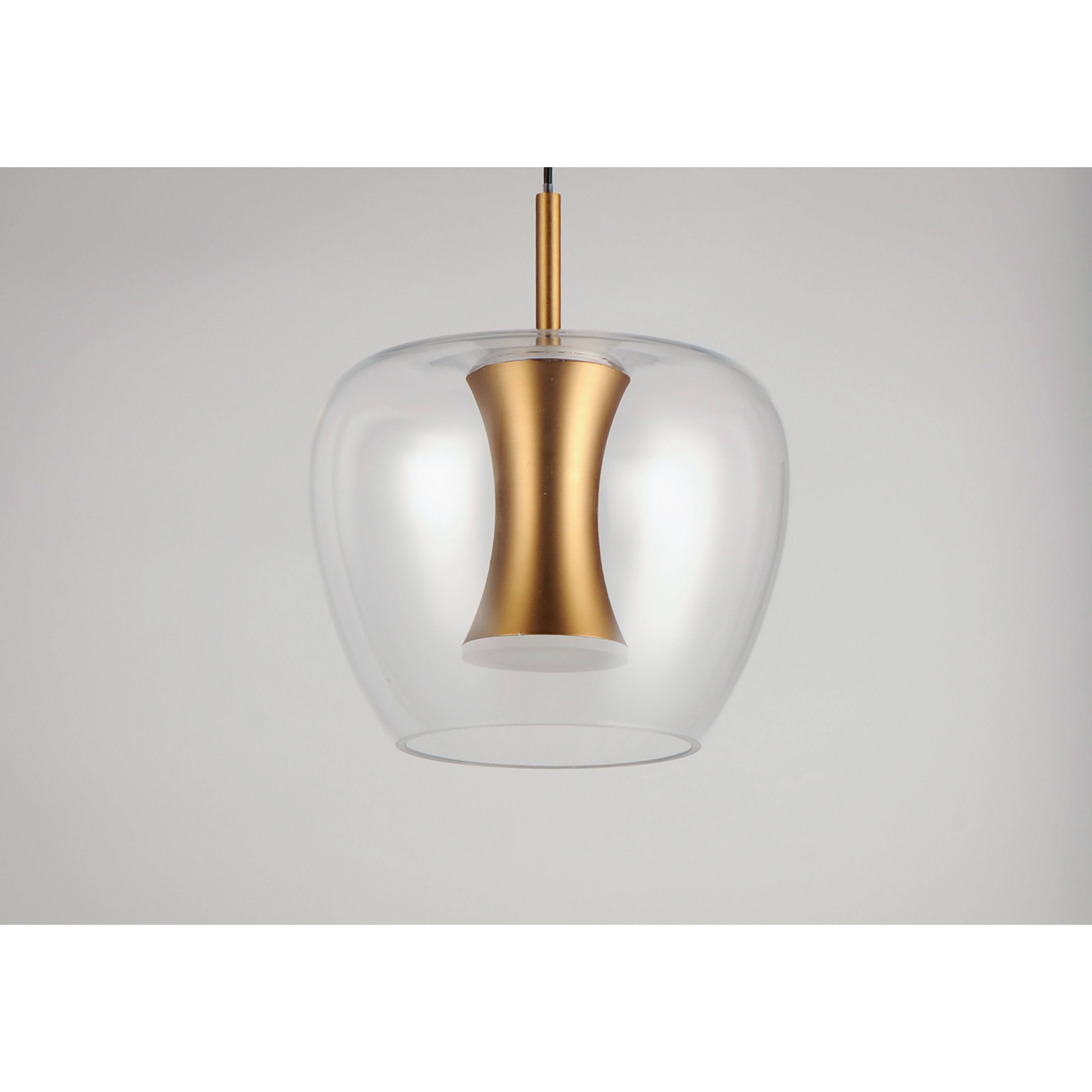 Newton LED 8.75 inch Black and Gold Multi-Light Pendant Ceiling Light