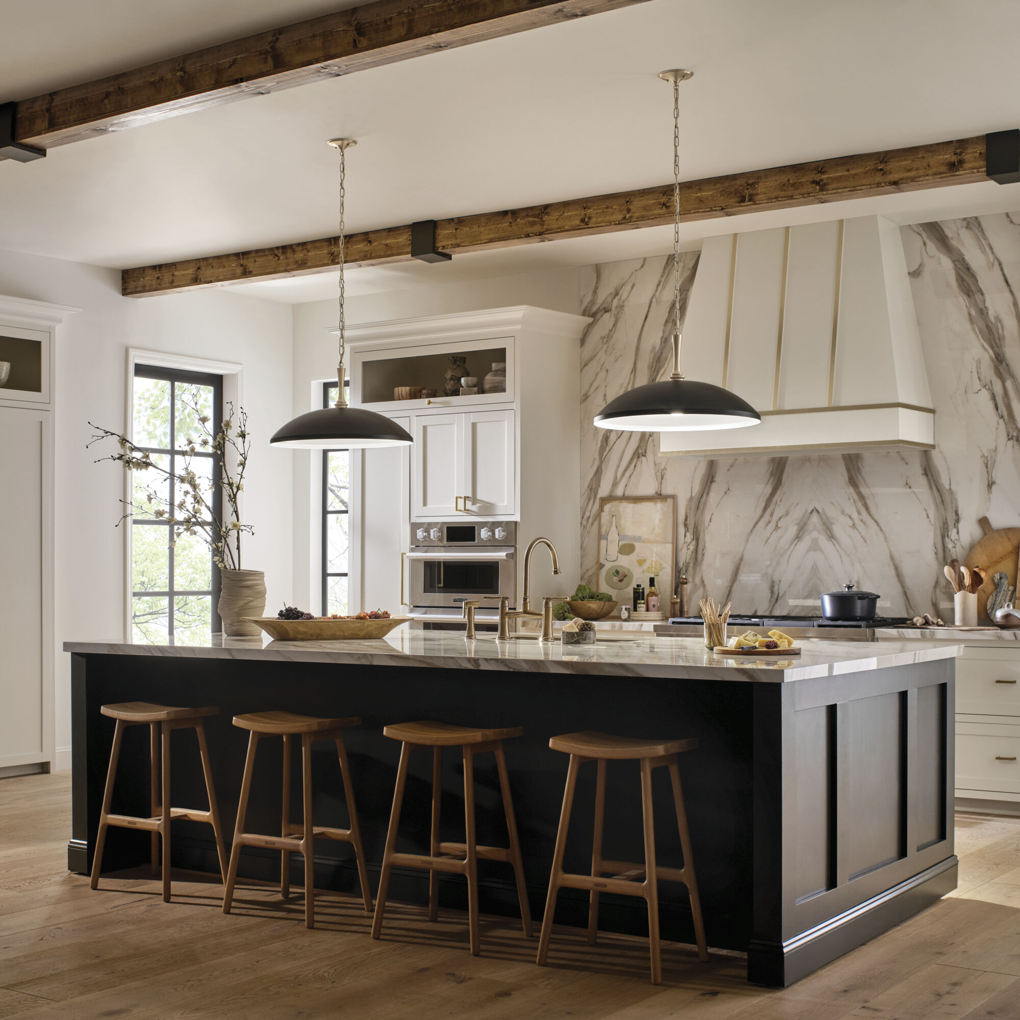 Delarosa 1 Light Black Pendant Ceiling Light