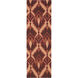 Voyages 96 X 30 inch Dark Red, Burnt Orange, Dark Brown, Bright Orange Rug