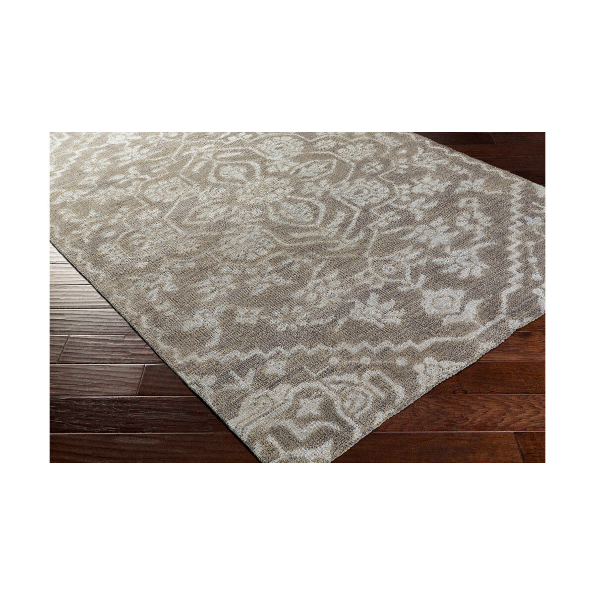 Kinnara 144 X 108 inch Blue and Blue Area Rug, Wool and Viscose