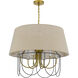 Eupora 6 Light 28 inch Antique Brass and Black Chandelier Ceiling Light